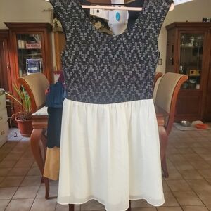 Trixxi Black and White Mini Dress